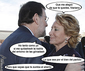 Chiste Mariano Rajoy y Esperanza Aguirre